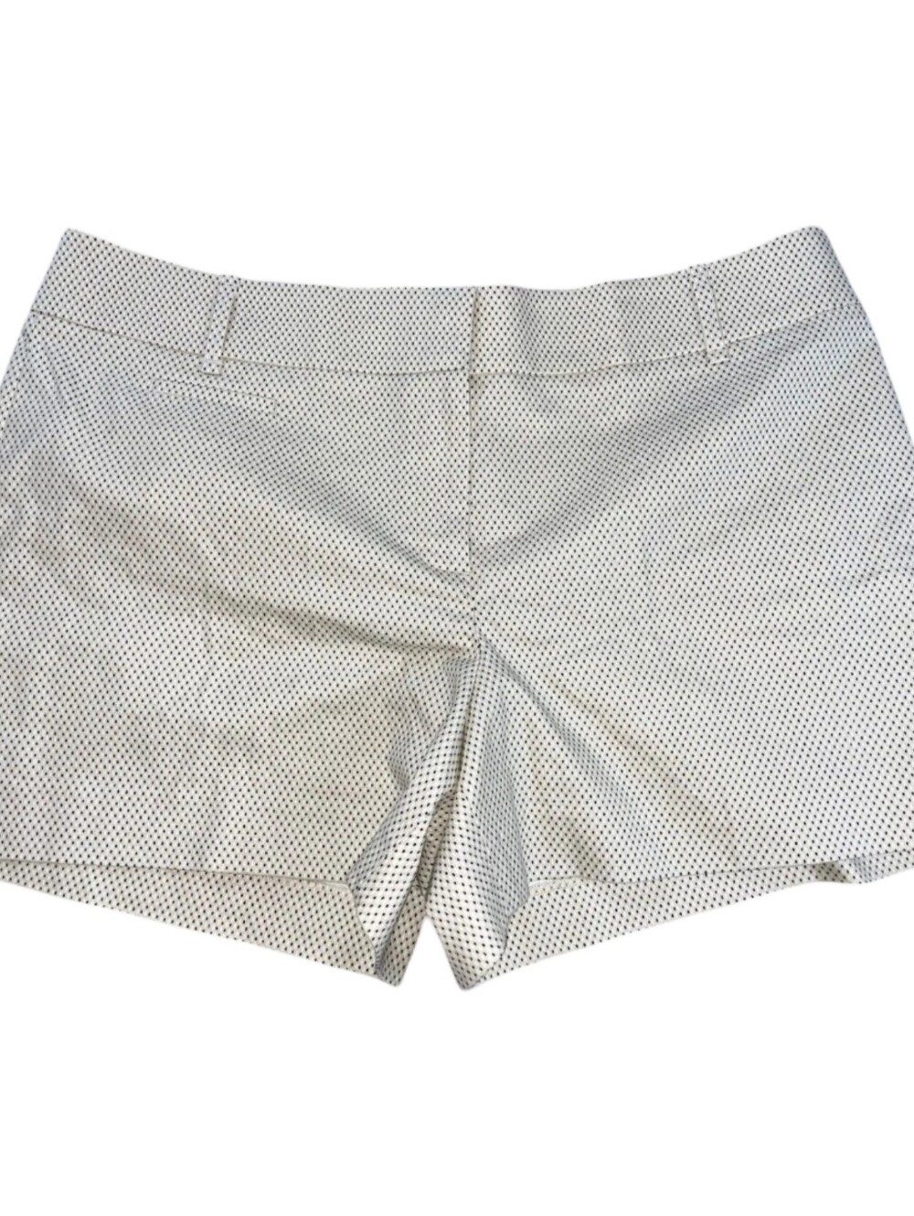 Ann Taylor Loft Womens Shorts with Black Micro Dot Pattern Size 10